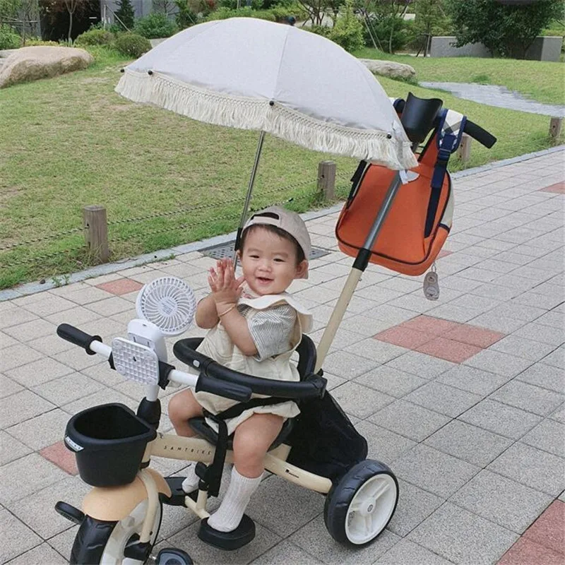 Ins bebê praia protetor solar anti ultravioleta guarda-chuva carrinho de criança ao ar livre protetor guarda-sol adereços fotográficos