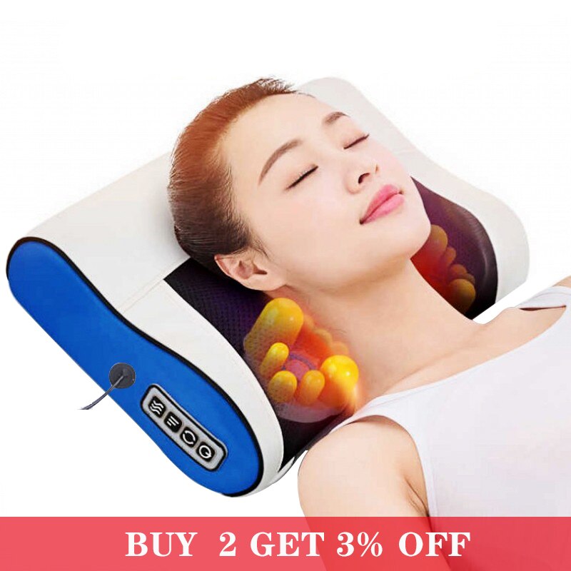 Infrarood Verwarming Nek Schouder Terug Body Elektrische Massage Kussen Shiatsu Apparaat Cervicale Gezondheid Massageador Ontspanning