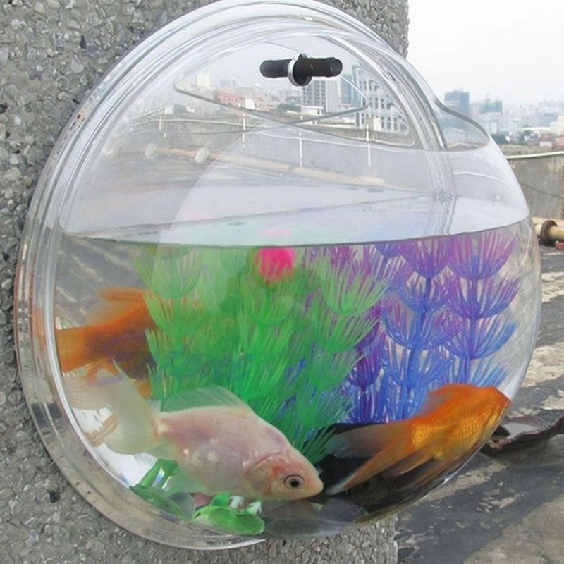 Acrylic Fish Bowl Wall Hanging Aquarium Tank Aquatic Pet Supplies Pet Products Wall Mount Fish Tank