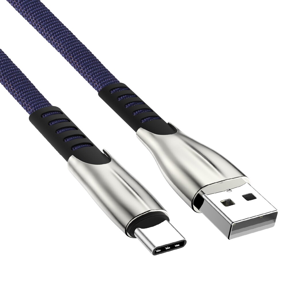 2m 3m USB Type C Data Charger Cable For Samsung A50 A51 Huawei Xiaomi mi Redmi Note 8 USBC Mobile Phone Cord 5A Fast Charge Wire: Blue / 3m