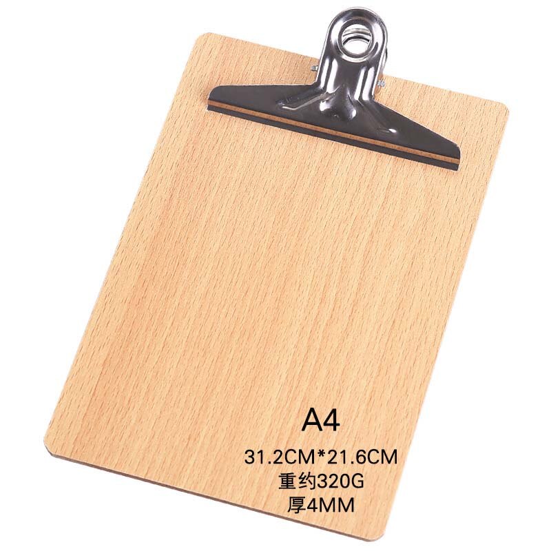 Portapapeles de madera A4, Bloc de madera para escribir, carpeta para documentos A4 16K 32K: green