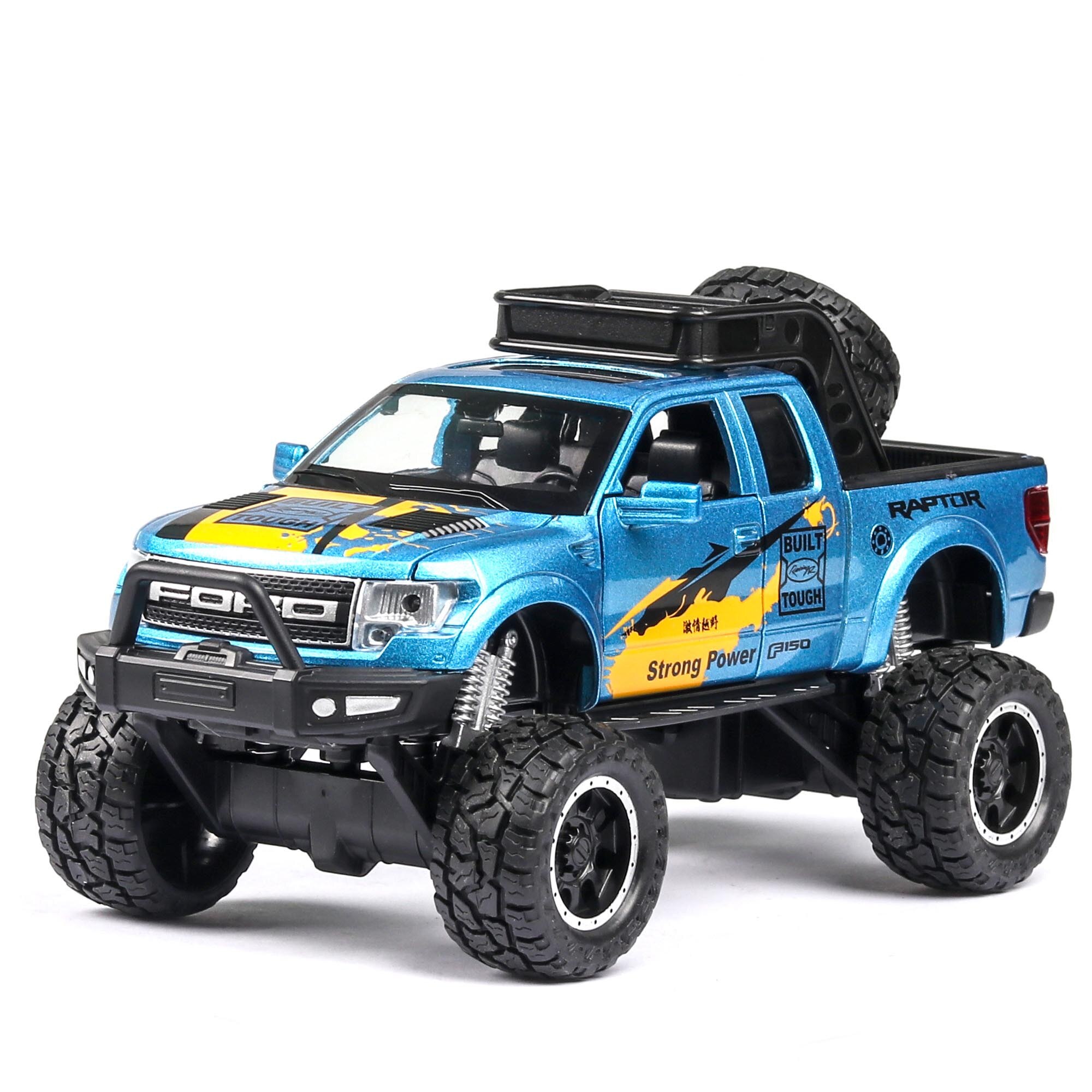 1:32 spielzeug Auto G63 F150 JEEP Metall Spielzeug Legierung Auto Spielzeug Gießt Druck Fahrzeuge Auto Modell Mit licht Sound Auto Spielzeug für Kinder # ZW: f150 Blue B