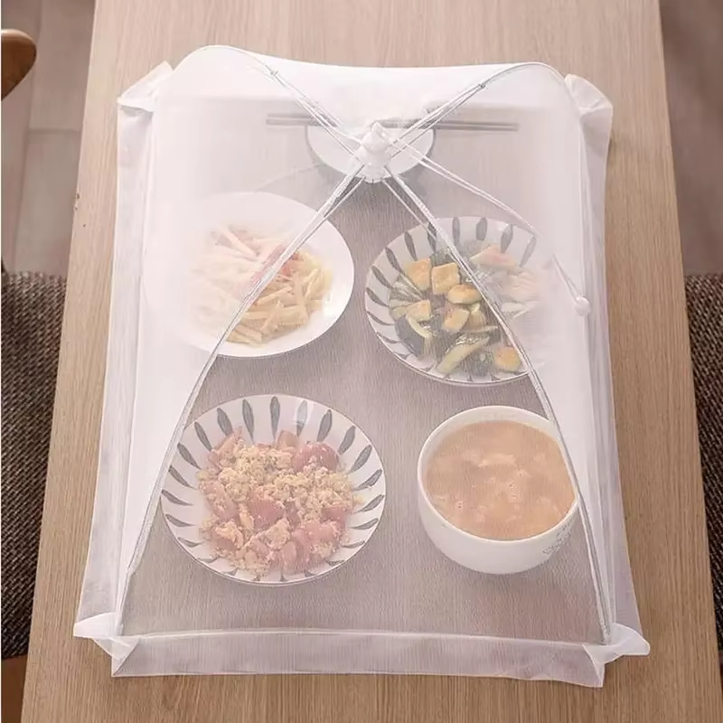 Food Cover Mesh Folding Washable Flies Foldable Dining Tables Cover Insect Proof Protective Dish Covers Home Kitchen Accessaries