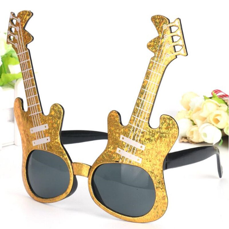 Rock Gitaar Bril Grappige Zonnebril Kids Volwassenen Bar KTV Eyewear Verjaardag Dance Party Gunsten