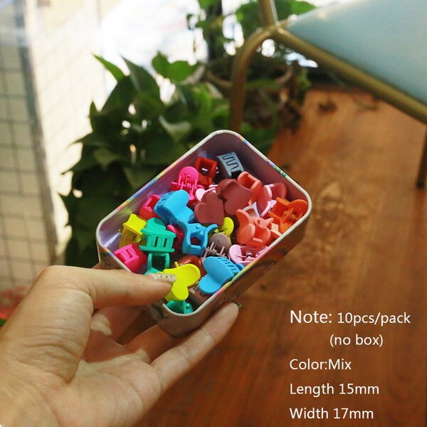 10 /20pcs Baby Girls Small Hair Claw Cute Candy Color Flower Blossoms Jaw Clip Children Hairpin Hair Accessories: B