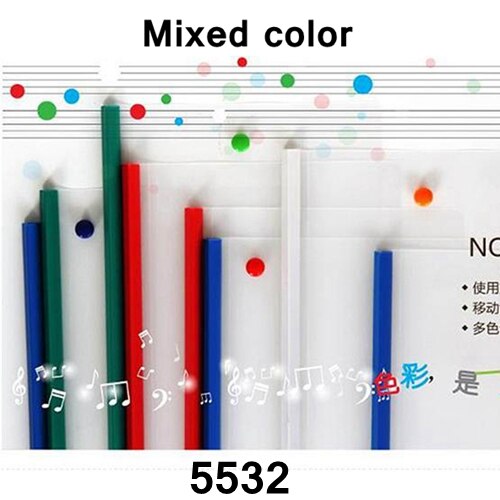5 stk/parti deli  a4 rapport omslagsskinneholder rygsøjle dokumentmappe 8mm 10mm 15mm blandet farve: 5532- blandede farver