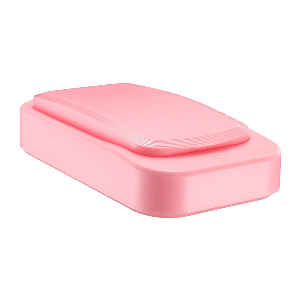 Bärbar uv-sterilisatorbox trådlös laddningsbox för mobiltelefon usb uv-ultraviolett sterilisator hushålls uv-sterilisatorer #g40: Rosa
