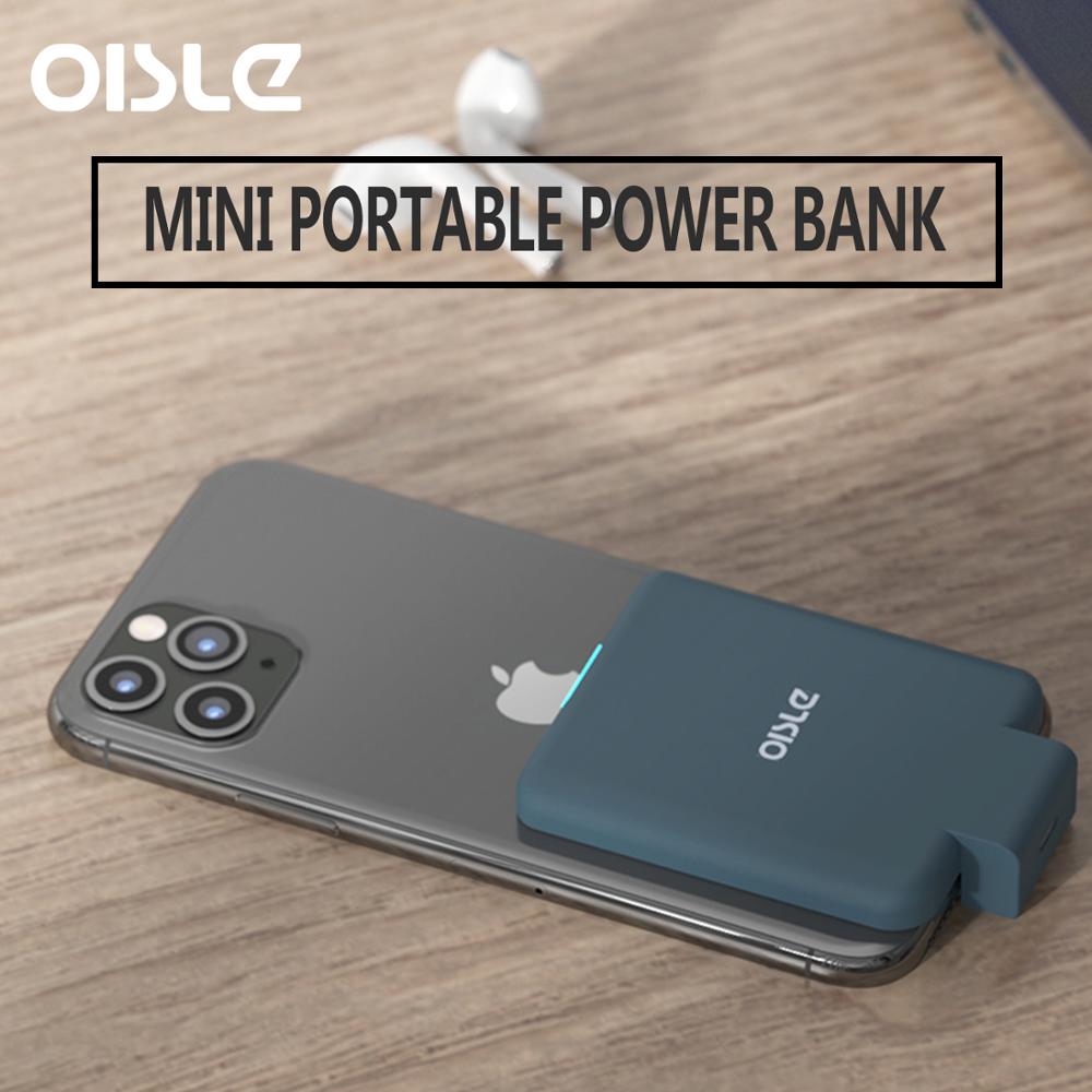 OISLE Ultra Thin Mini External Battery Charger Smart Powerbank Fast Charging Power Bank For iPhone 6 6s 7 8 Plus X 12 11/5S/se2