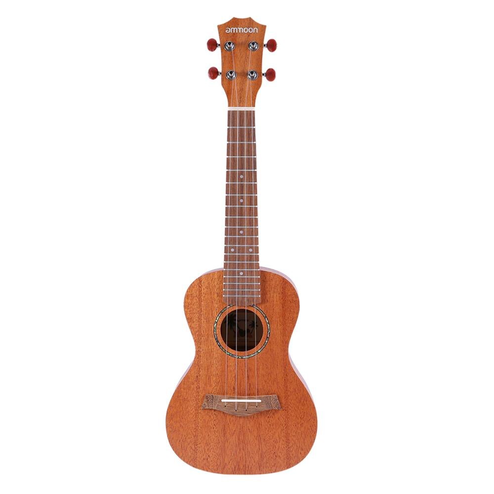 Ammoon, Ukelele Soprano acústico de 21/23 pulgadas, equipo de Ukelele de madera de caoba con bolsa, Ukelele de 4 cuerdas, instrumento de Guitarra para principiantes: 21 inch