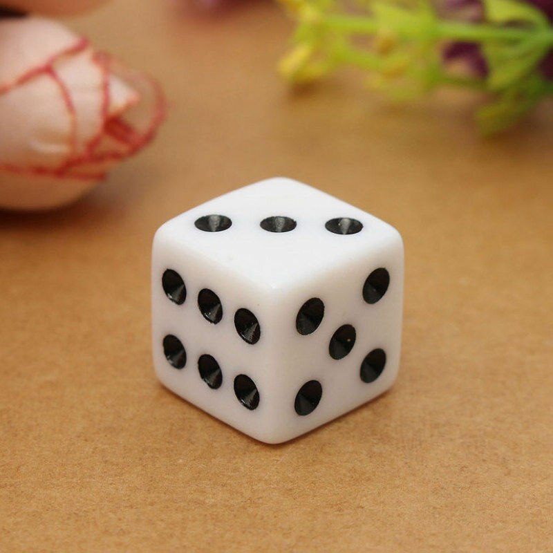 10-Piece 16mm Acrylic D6 Dice Set – Six-Sided Dotted Dice For Tabletop RPG, MTG, Gaming, Collection