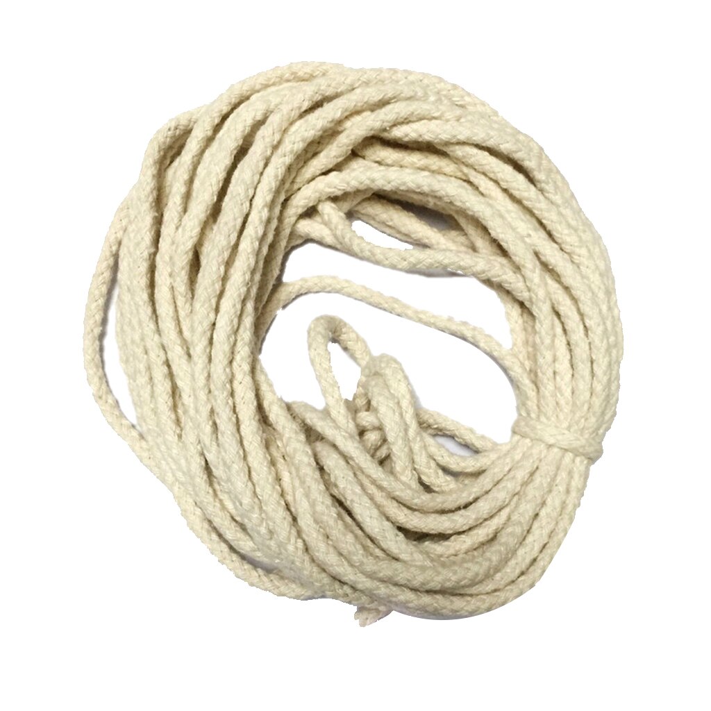 2 Pieces 10 Meters 100% Natural Pure Cotton Rope Braided Twisted String Cord Twine Rope 5mm