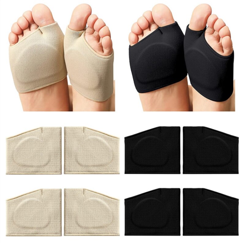 Silikon Gel Halbe Einlegesohlen für Mittelfuß Vorfuß Schmerzen Linderung Schuh Pads Ball von Fuß Kissen Für Hallux Valgus Korrektor Socken