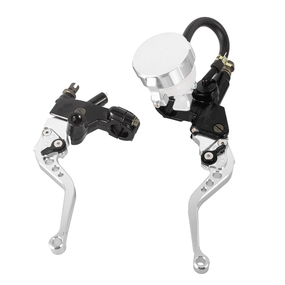 CNC Alumiini Hydraulisylinteri Pääjarrun Kahva Kaapeli Kytkimen Kahvan Sarja 250-500cc: Hopea