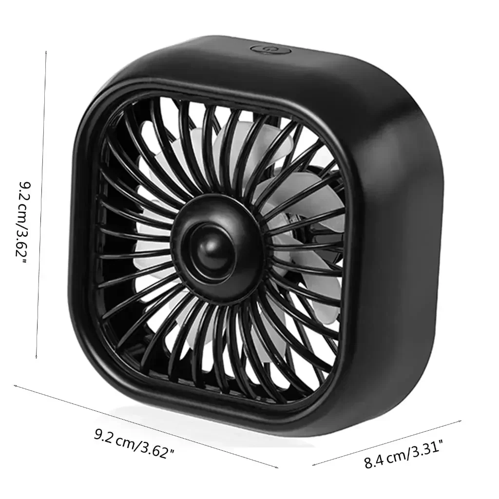 Mini ventilador de refrigeración para salida de aire de coche, luz LED colorida, ventilador con Clip USB de bajo ruido, salida de aire para coche de 3 velocidades, Mini aire acondicionado