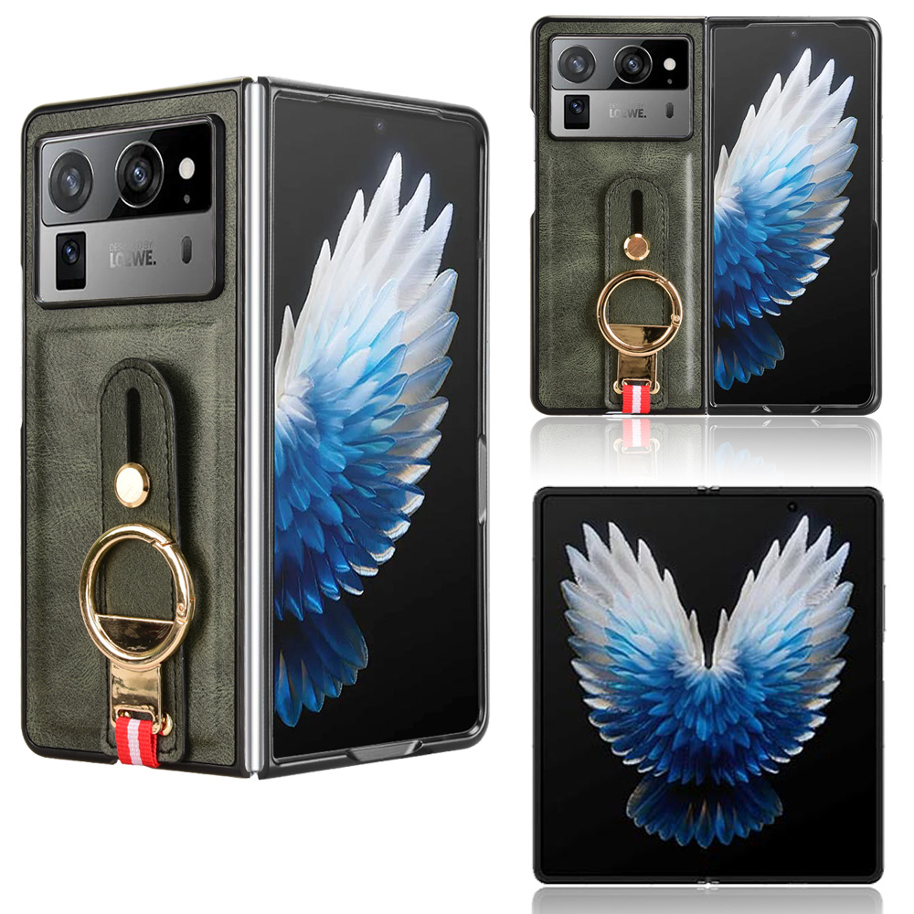 Luxe leren flip-wallet telefoonhoesje voor tecno phantom v fold 2 met standaardfunctie  ae10 op ae10op kaarthouder 2 ae10-