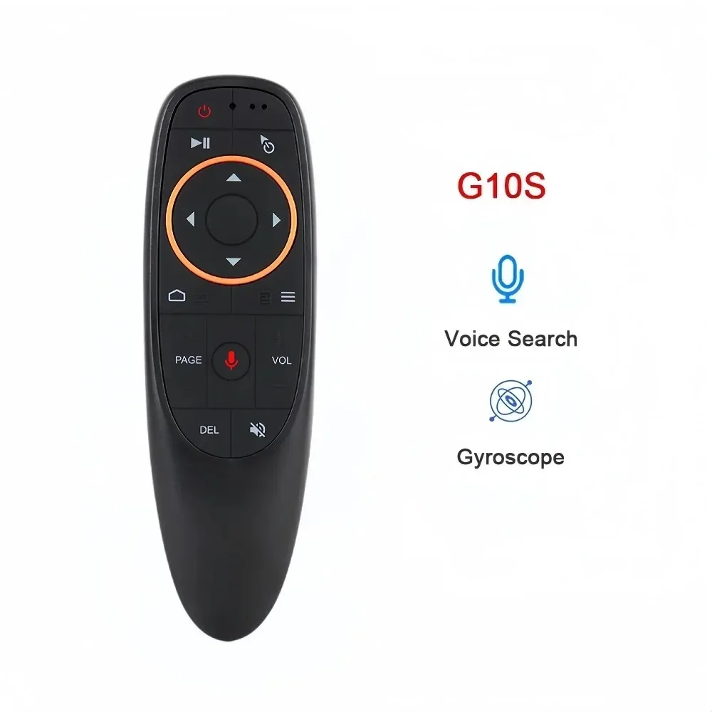2,4G BT 5,0 Dual Modus Fernbedienung IR Lernen G20S BT PRO Drahtlose Stimme Air Maus Mit Hintergrundbeleuchtung Licht für Android TV Box PC: Black