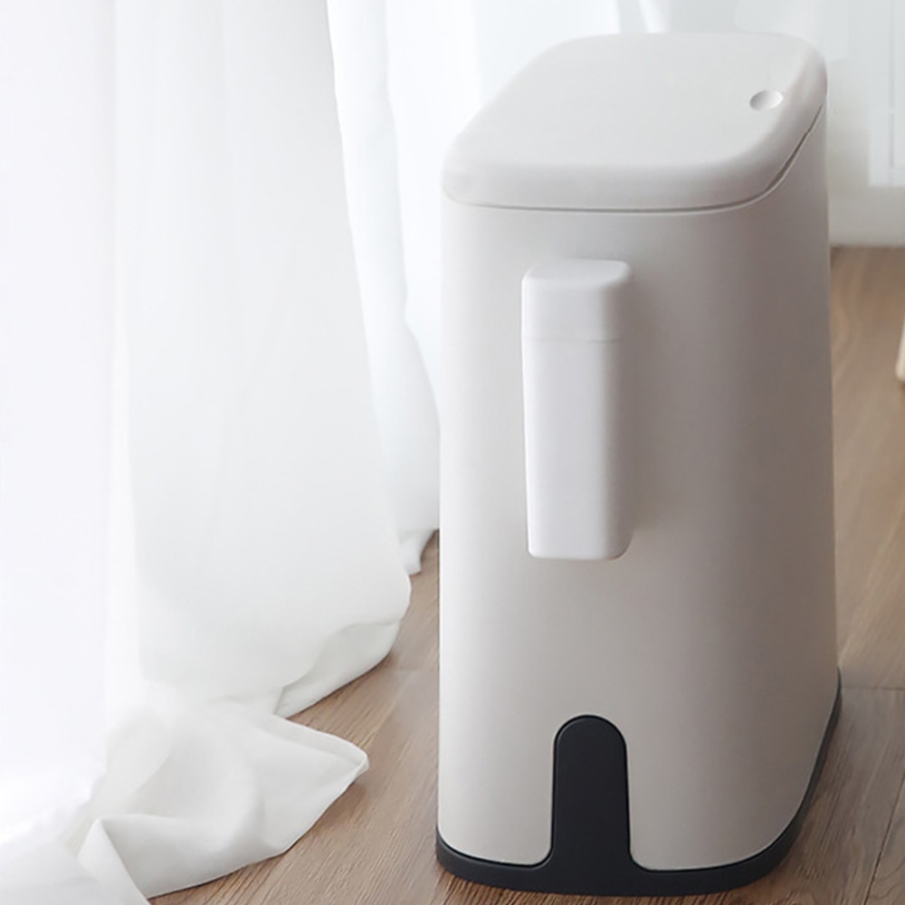 11L Plastic Trash Can Bathroom Waste Bin Toilet Dustbin Trash Basket Garbage Bucket Garbage Bag Holder Storage Container