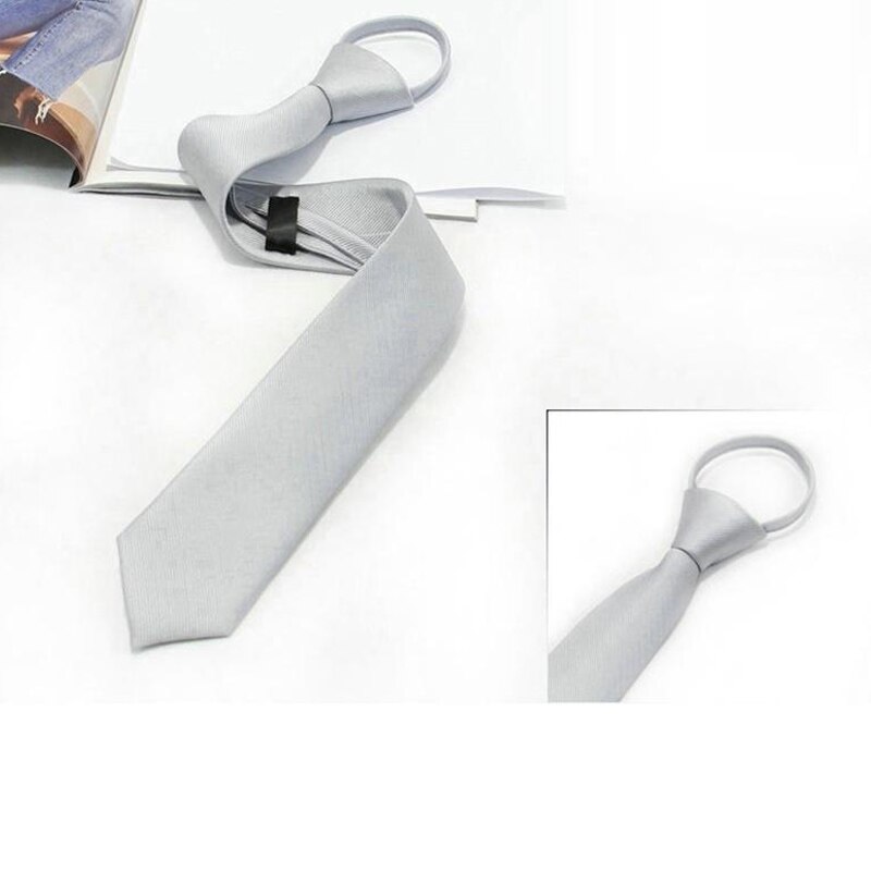 Men's Zip Tie Slim Fit Narrow Lazy Tie Zipper Necktie Korean Neckwear Wedding Party Anniversary Office Necktie Blue Ties: 05