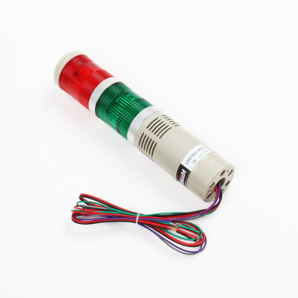 12V 24V 110V 220V Safety Stack Lamp Red Green LED Industrial Tower Signal Light LTA-505 Red green indicator light Steady light