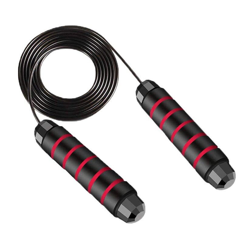 Jumping Rope Adjustable Skipping Rope With Cable Foam Handle For Aerobic Exercise Speed Training Endurance Workout: Red