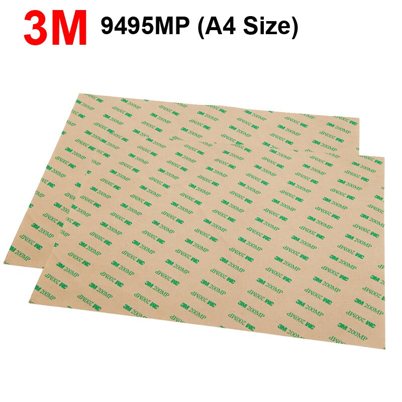 Pre-cut A4 size (21cm*29cm) 3M 9495MP Sticker, Double Coated Adhesive Tape for Graphic overlays, Thermal sound damping Applicati