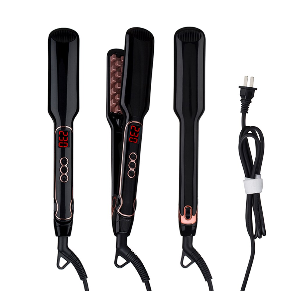 Hair Volumizing Flat Iron Hair Wortel Volumizer Stijltang Digitale Lcd Display Haar Rechttrekken Styling Tools