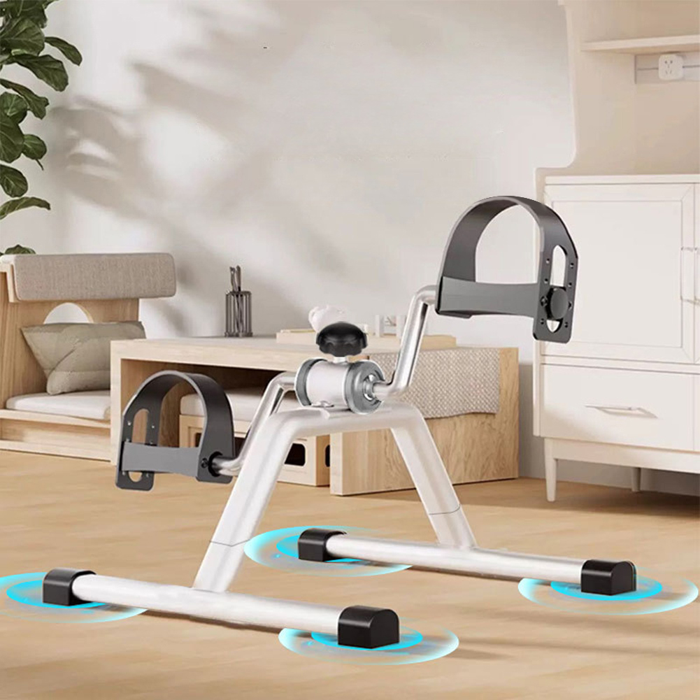 Ejercitador de Pedal portátil debajo del escritorio ejercitador de Pedal de bicicleta resistencia ajustable Mini entrenador de bicicleta antideslizante para ejercicio en casa