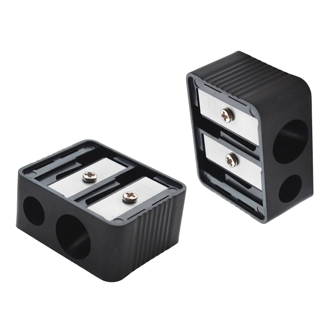 Simple Double Holes Precision Cosmetic Pencil Sharpener For Eyebrow Liner Eyeliner Pencil School Supplies Students