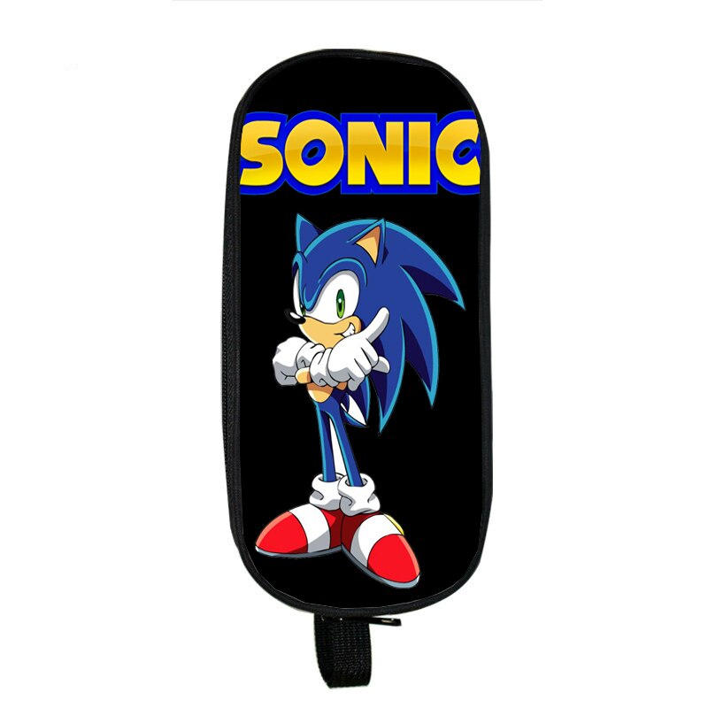 Sonic nowy dwuwarstwowy piórnik dla dzieci studenci piórnik na prezenty dla dzieci śliczna torba na materiały piśmienne chłopcy dziewczęta piękny pokrowiec na długopis: 12