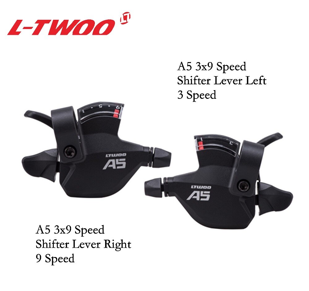 LWTOO A5 2x9 3x9 Speed Trigger shifter lever for MTB Mountain bike fat bike 18S 27S bicycle 2 speed 3 speed 9 speed deraillleur