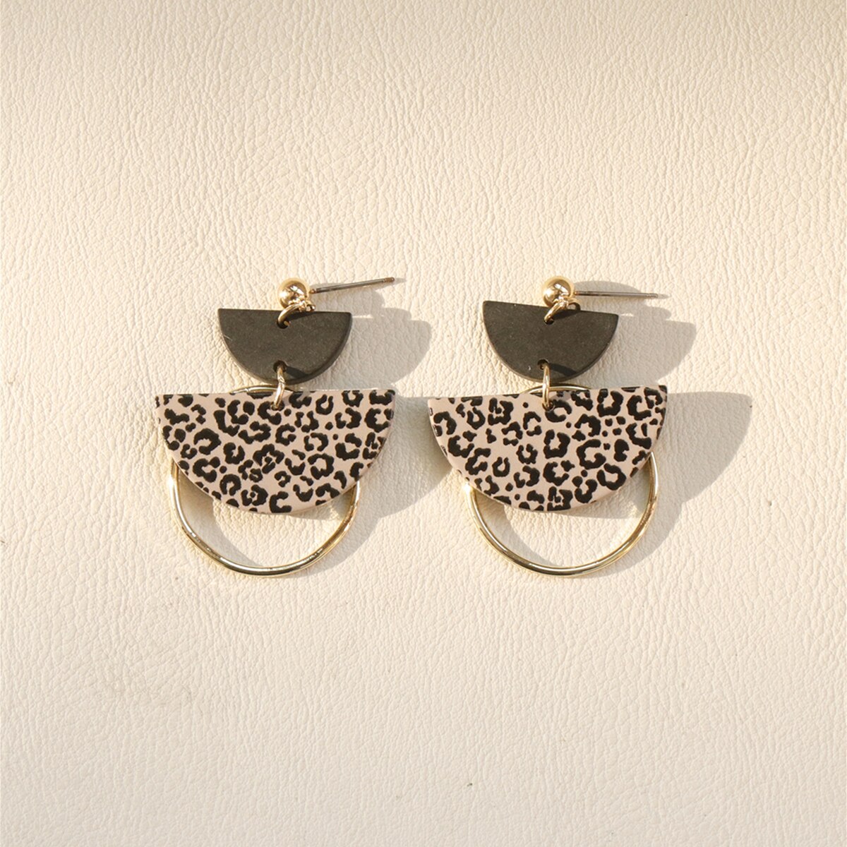 Classic Black White Large Geometric Acrylic Earrings for Women Irregular Exaggeration Long Earring Jewelry Pendientes: 1523 Brown
