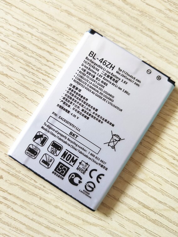 Azk 2125Mah BL-46ZH Batterij Voor Lg AS330 K332 K350N K371 K373 K7 K8 Lte K8V K89 LS675 LS675 m1 M1V MS330 US375 X210 Telefoon