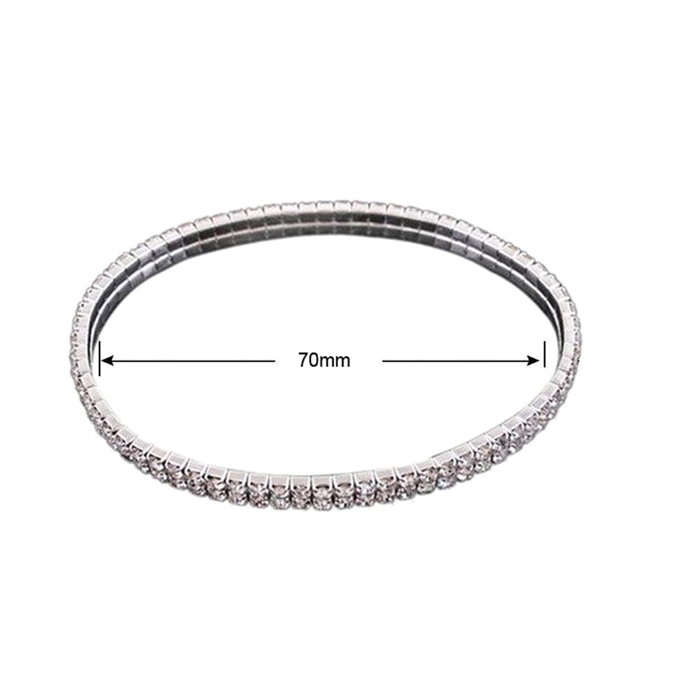 Elastisk 1/2/3/4/5 rader armbånd ankel ankelkjede diamante rhinestonesfot smykker krystall armbånd kjede ankel