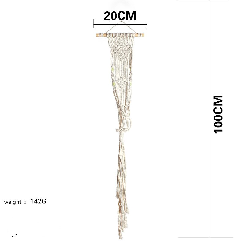 Tapiz de plantas de macramé bohemio, decoración de pared para sala de colgar, decoración de pared colgante, decoración de granja, cuerda de pared, tapices de plantas: GT061