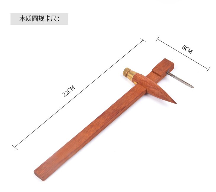 Herramientas de cerámica fina, pinzas de medición, herramientas de dibujo circular de cerámica de cobre, plástico y madera, usadas para hacer tabletas redondas de arcilla: Wooden