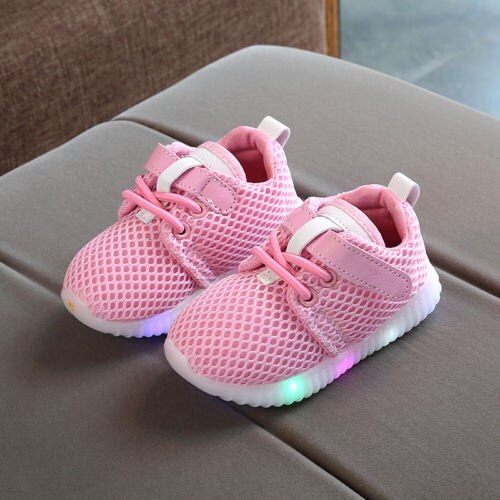 Mode LED Baby Jongens Meisje Schoenen Kids Light Up Lichtgevende Trainers Sport Sneakers: C / 23