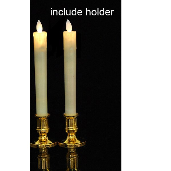 Pack of 2 Warm White Remote Led Swing Electronic Candles,Timer Battery Led Pillar Candles With Dancing Moving Flame,Base Include: white not remote