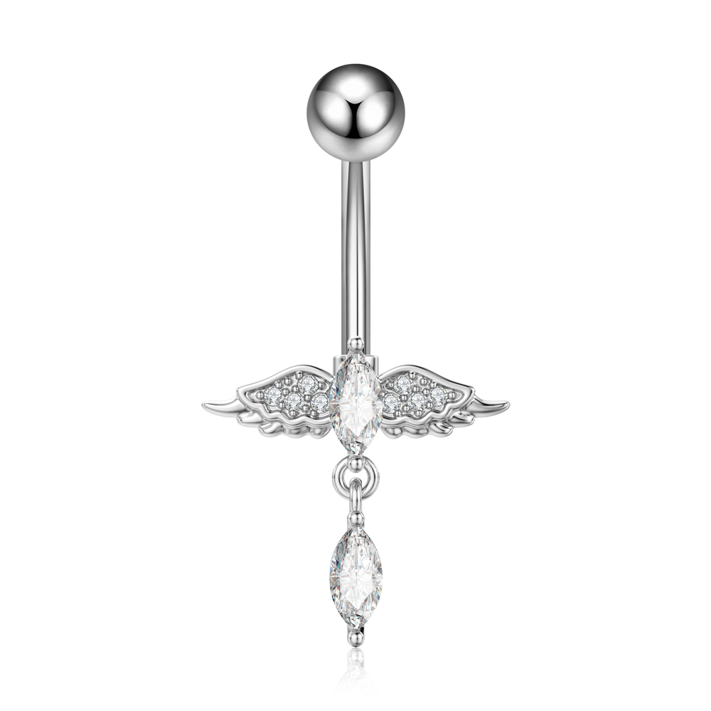 14G Hart Bloemvormige Navel Piercing Ornament Water Navelpiercing Hanger Buik Nombril Piercing Vrouwen Sieraden: Licht Geel Kleur