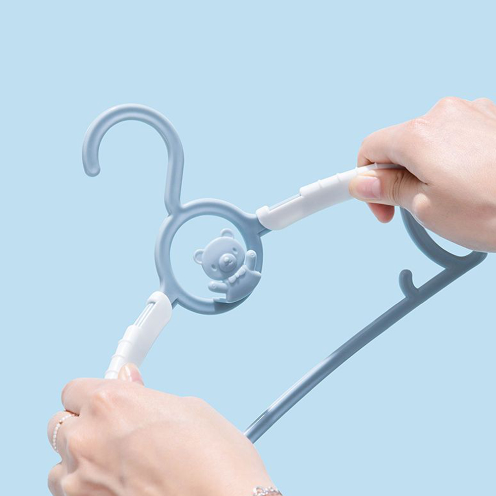 10Pcs Extendable Baby Nursery Closet Hanger Space Saving Kids Clothes Hanger for Girl Boy Toddler Kids