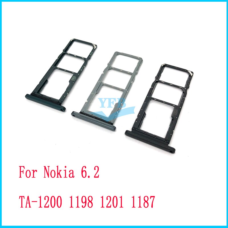 Sim Kaart Lade Houder Voor Nokia 1.4 6.2 6 Plus Sd Memory Reader Socket Adapter Vervangende Onderdelen: 6.2 Ice