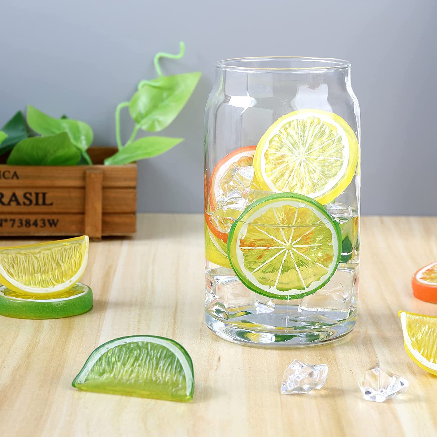 6 pezzi fondali fotografia di limone finto puntelli fette di lime artificiali sfondi fotografici imitazione frutta decorazioni per la tavola da cucina