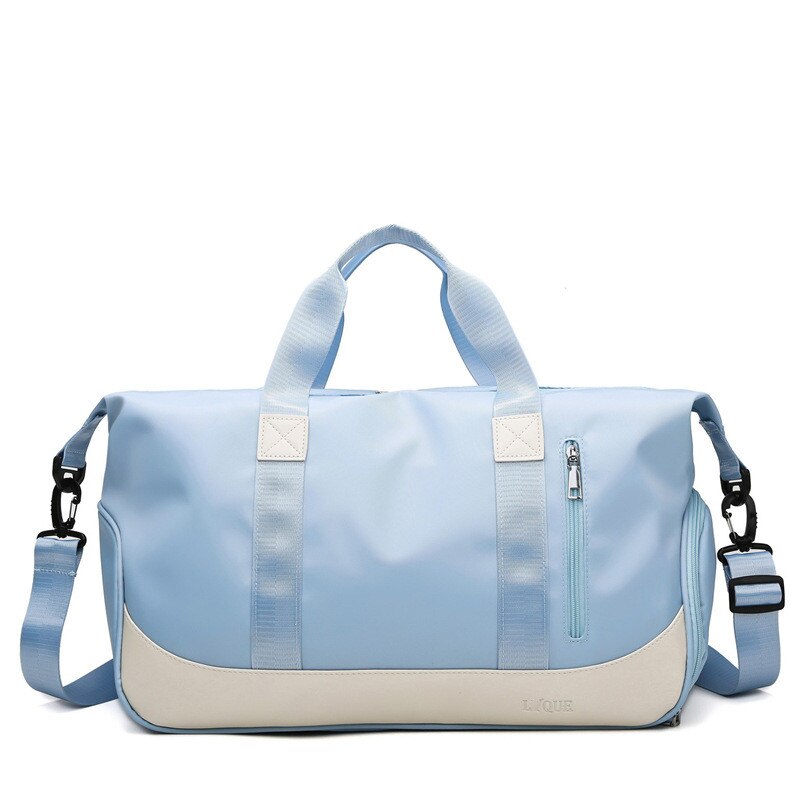 Frauen Große Kapazität Sporttasche Schwimmen Yoga Sport Taschen Multifunktions Hand Reise Duffle Wochenende Paket Trockenen Und Nassen Trennung: Blau