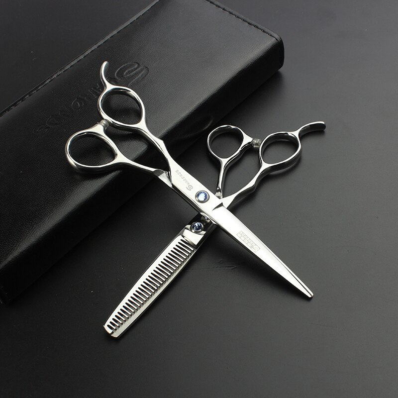 Left hand scissors Japan 440c hairdressing scissors 6 inch salon hairdressing scissors cut hair stylist hairstyling