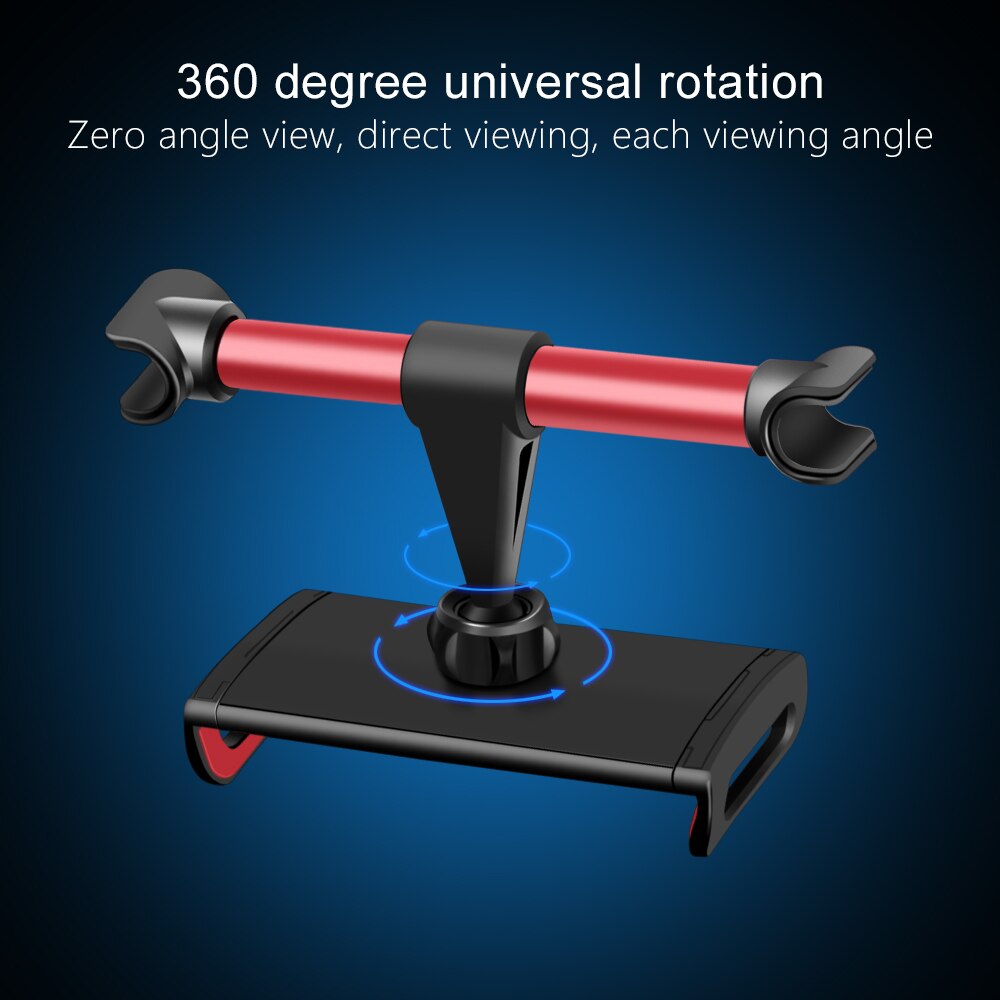 Un asiento de coche trasero almohada apoyo titular del teléfono del coche de montaje 360 ajustable para panel plano móvil soporte para iphone Samsung ipad honor