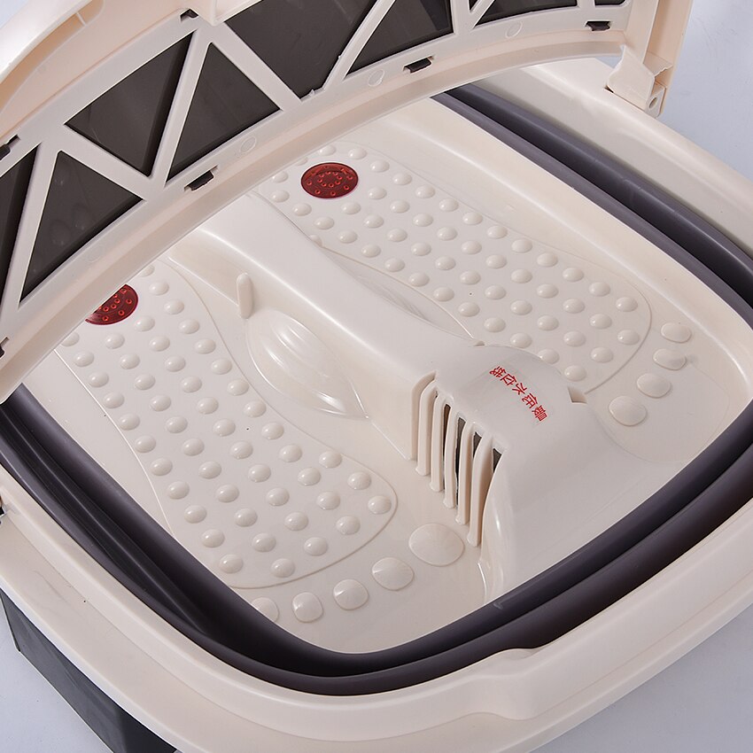 Masajeador eléctrico automático para pies, Dispositivo de masaje de pies con vibración, calor, burbujas de oxígeno, para aliviar la presión y relajación