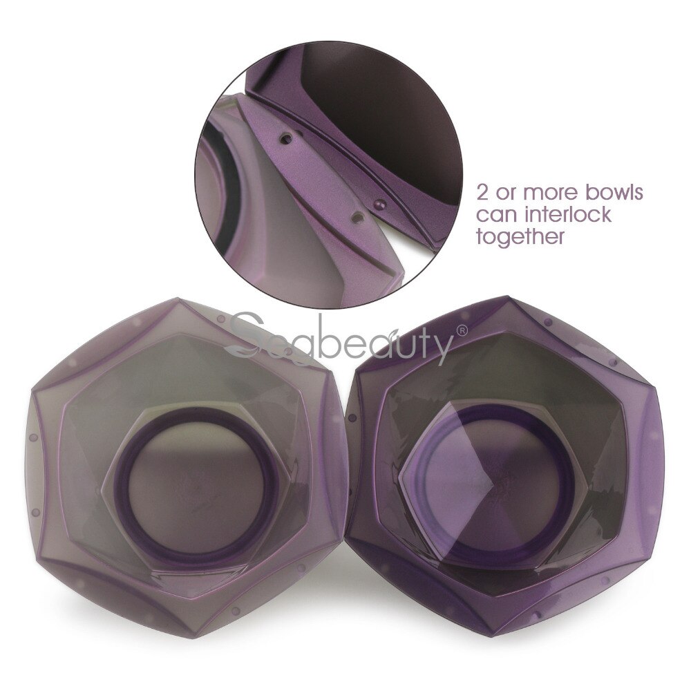 6pcs Hair Dyeing Bowls Pro Salon Hair Coloring Dye Bowls Hairdressing Styling Tools