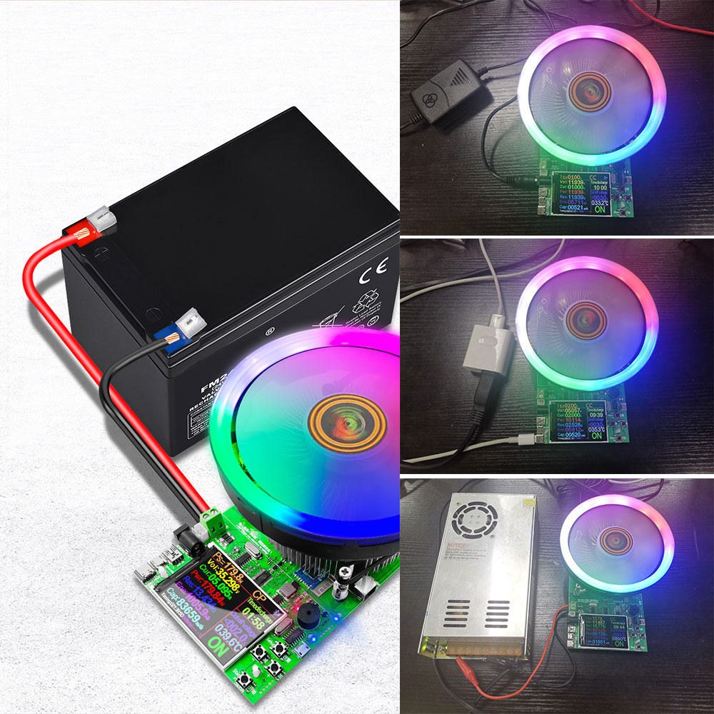 2.4"inch Color APP DC tester electronic load battery capacity monitor discharge charge power Internal resistance meter checker
