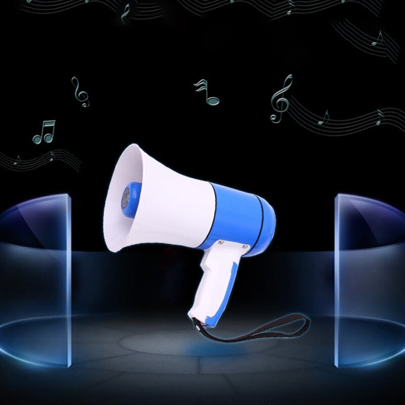 Megafoon High-Power Handheld Megafoon Met Muziek Alarm Functie, High-Definition Recording, Lange Standby