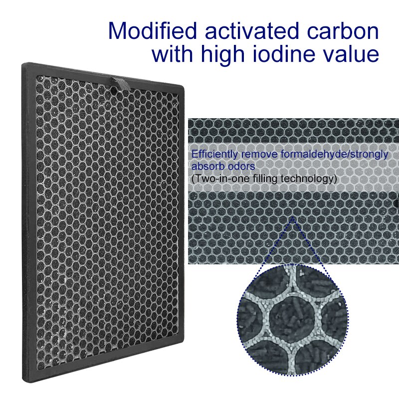 For Sharp FZ-A60HFE FZ-A60DFE FZ-A60MFE Air Purifier Replacement HEPA and Activated Carbon and Humidifying Filter for KC-A60E