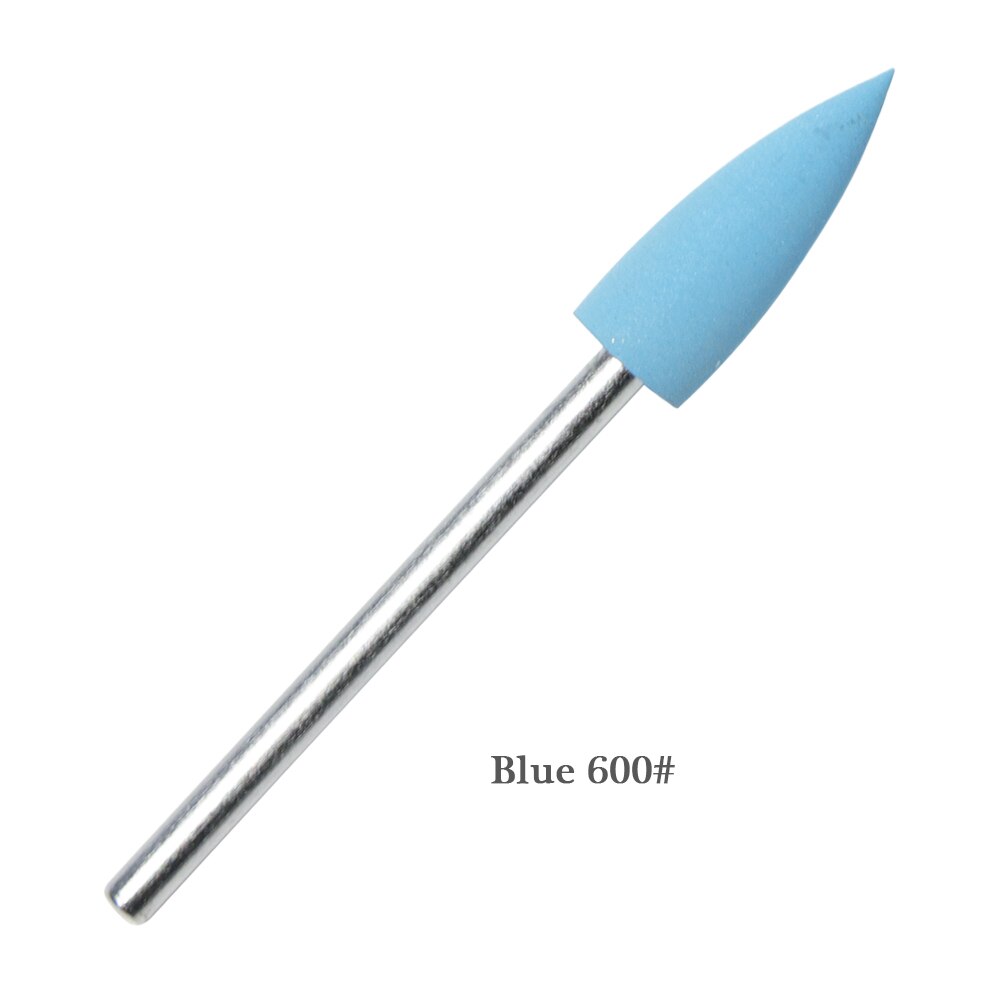 1pcs Rubber Silicon Nail Art Drill Bit 7 Colors Milling Cutter Manicure Pedicure Tools For Electric Machine JIGJ01: GJ01 Blue